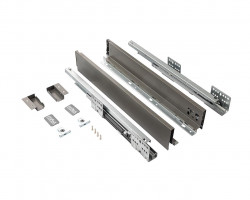 Комплект ящика Firmax Smartline, длина 350 мм, высота 84 мм, Push-to-Open, антрацит, FRM0735.043/84P