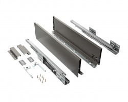 Комплект ящика Firmax Smartline, длина 400 мм, высота 135 мм, Push-to-Open, антрацит, FRM0740.043/135P